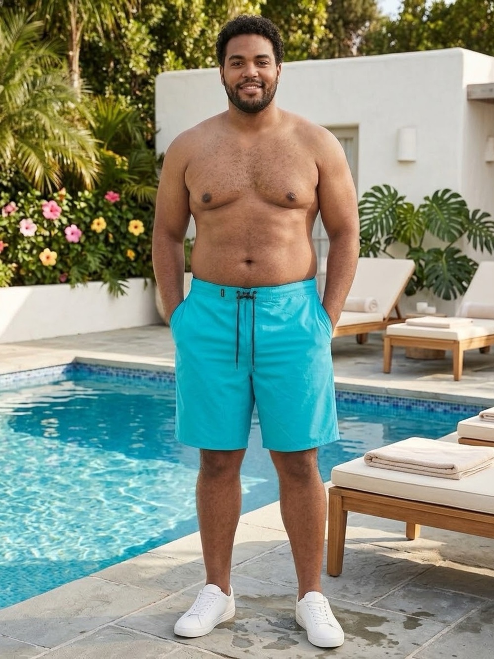 Far West Mens Swimsuit Shorts 2XL Blue New with tags